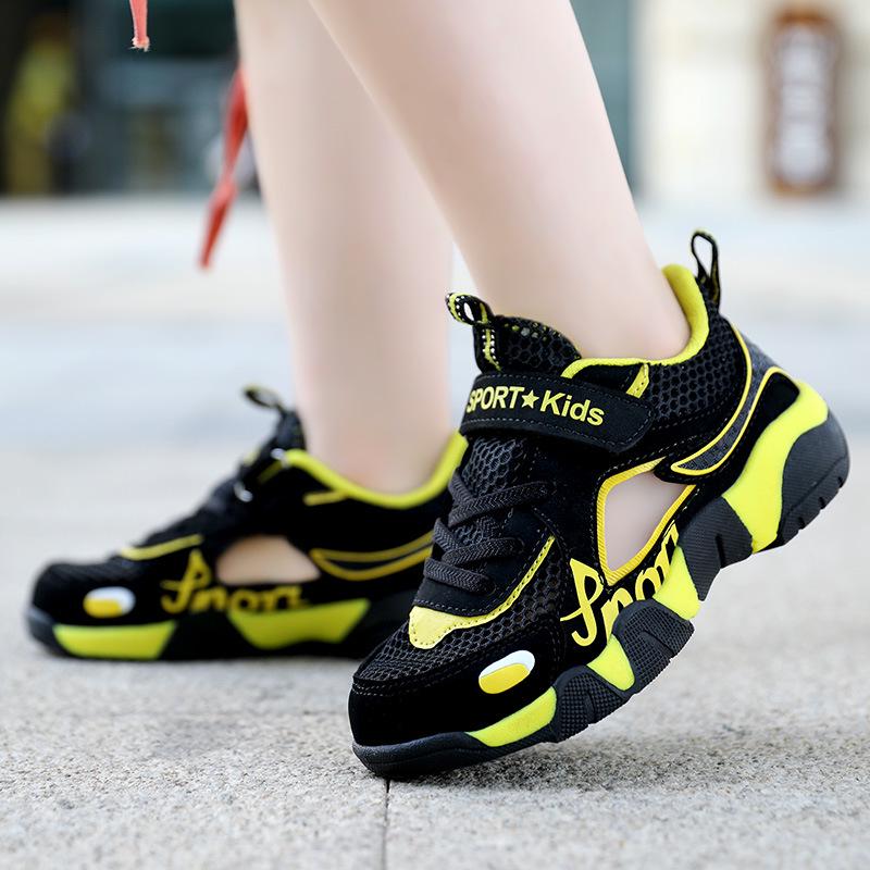 Korean Style Boys' Summer Sports Shoes: Breathable Mesh Running Sneakers for Primary School Students