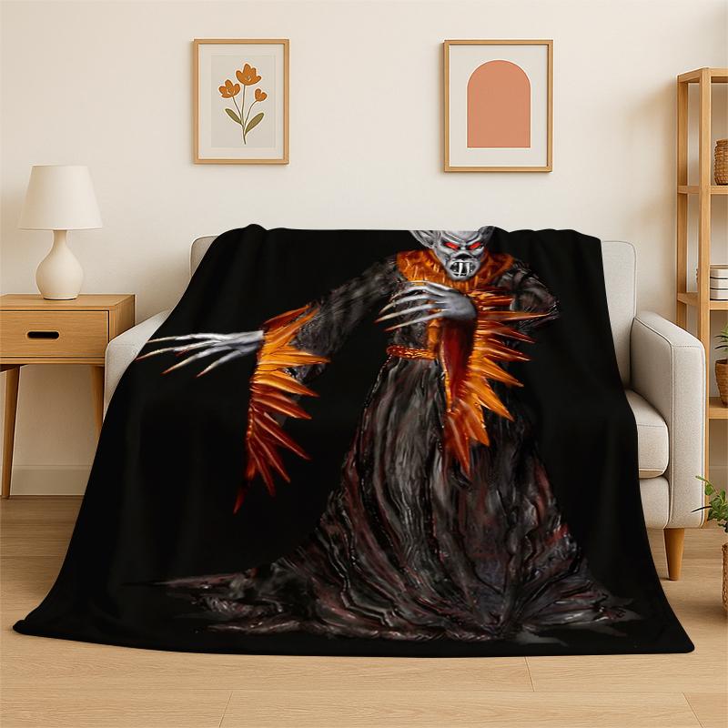 Retro Heroes of Might and Magic Map Game Flannel Blanket Soft Warm Throw Blanket for Bedroom Living Room Bed Travel Picnic