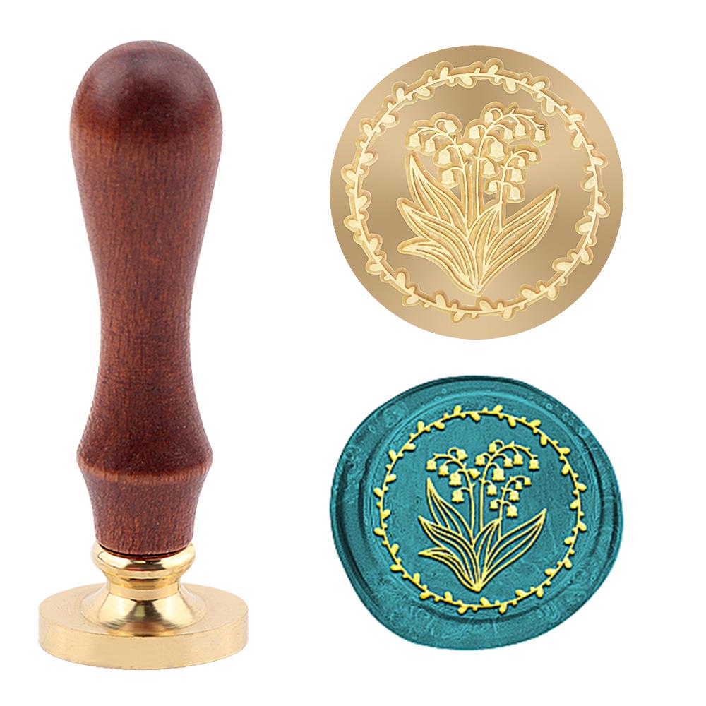 

Космическая васи восковая печать Лавандовая запечатанная восковая печать с головкой из твердой латуни с деревянной ручкой Съемная для конвертов, приглашений