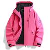 Mens 3-in-1 Waterproof Windproof Outdoor Hiking Jacket With Removable Fleece Liner Layered Coat