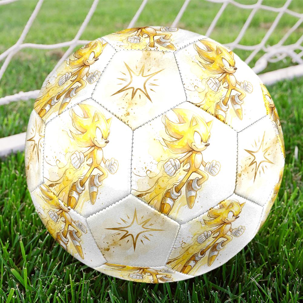 1pc Sonic the Hedgehog Football Soccer Ball Size 5 Indoor Soccer Ball Fashion Colorful  Backyard Game -Great For Sports Fans Gift HE38