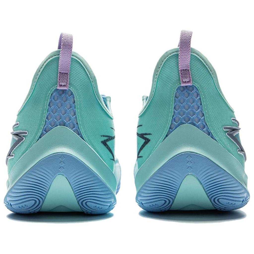 New LiNing Sonic 13 Abrasion Resistant Slip Resistant Low Top Basketball Shoes Men's Blue Purple ABAV025-8