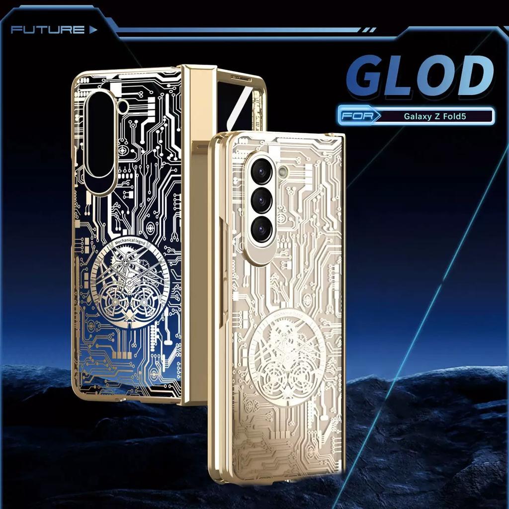 New Arrival Shell Film Magnetic Circuit Board High Transparency Phone case for Samsung Z Fold 7 6 5 PC Electroplated Phone Case
