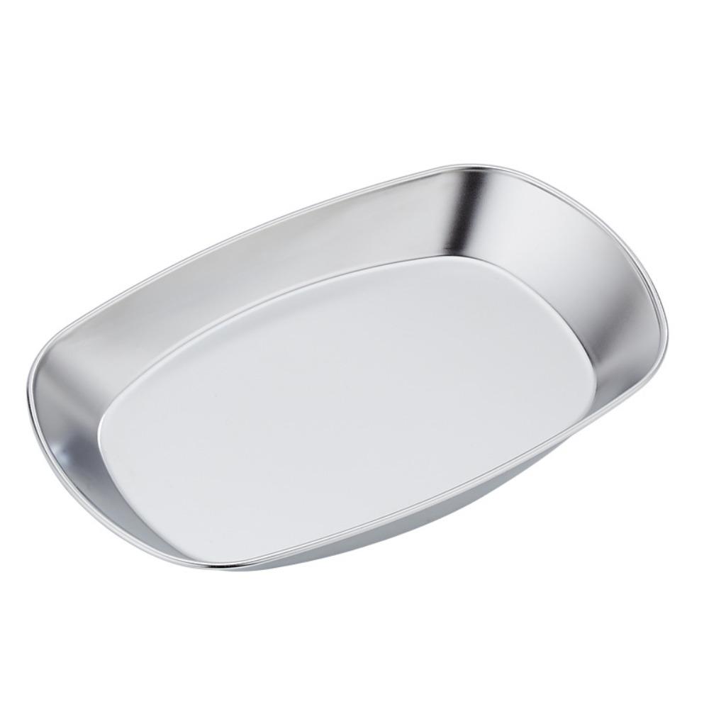 Fall-resistant Snack Plate 304 Stainless Steel Salad Tray Food Serving Dishes  Restaurant