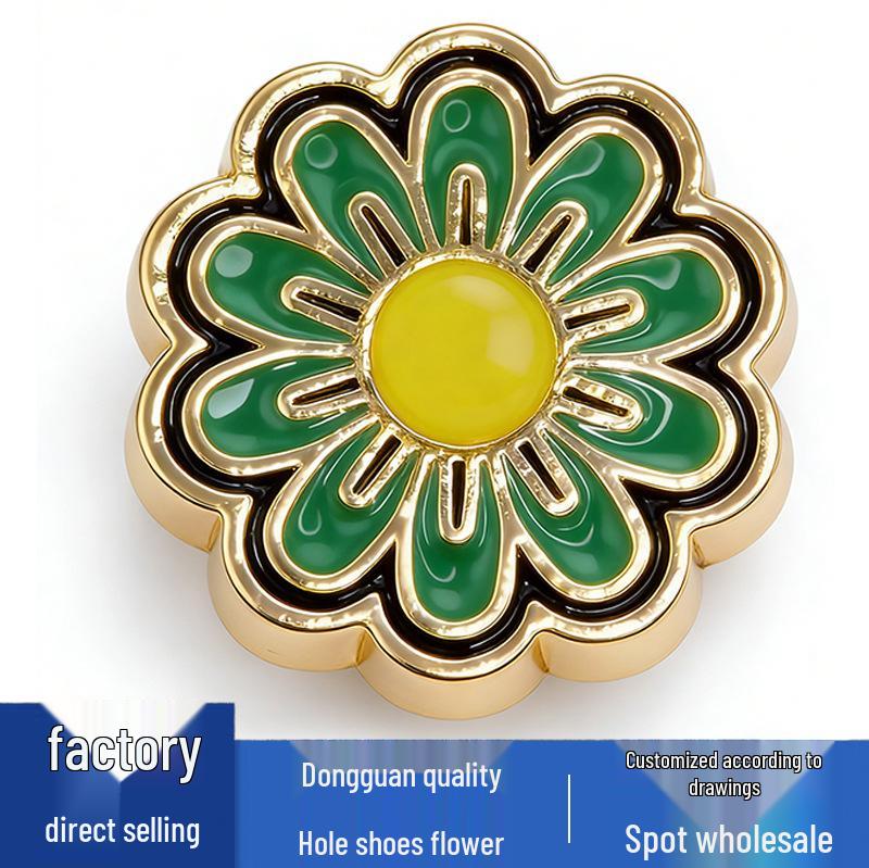 Metal Flower Series Shoe Charms: Crocs Flower Accessories & Buckles