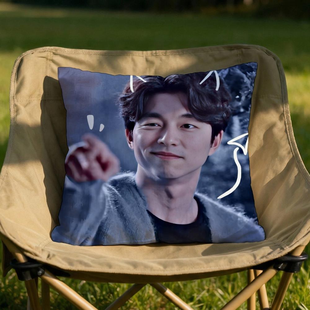 GGong YYoo KPOP Cushion Cover Soft Reversible Durable Pillow Cover MultiScene Use for Home Car Daily Comfort