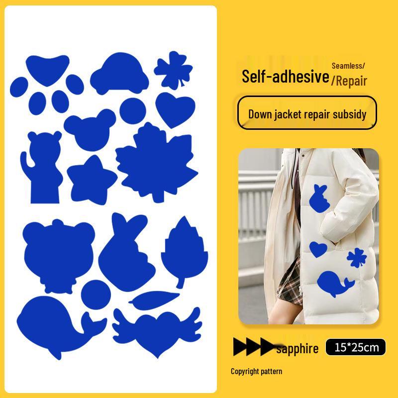 Waterproof No-Sew Self-Adhesive Down Jacket Repair Patch for Holes
