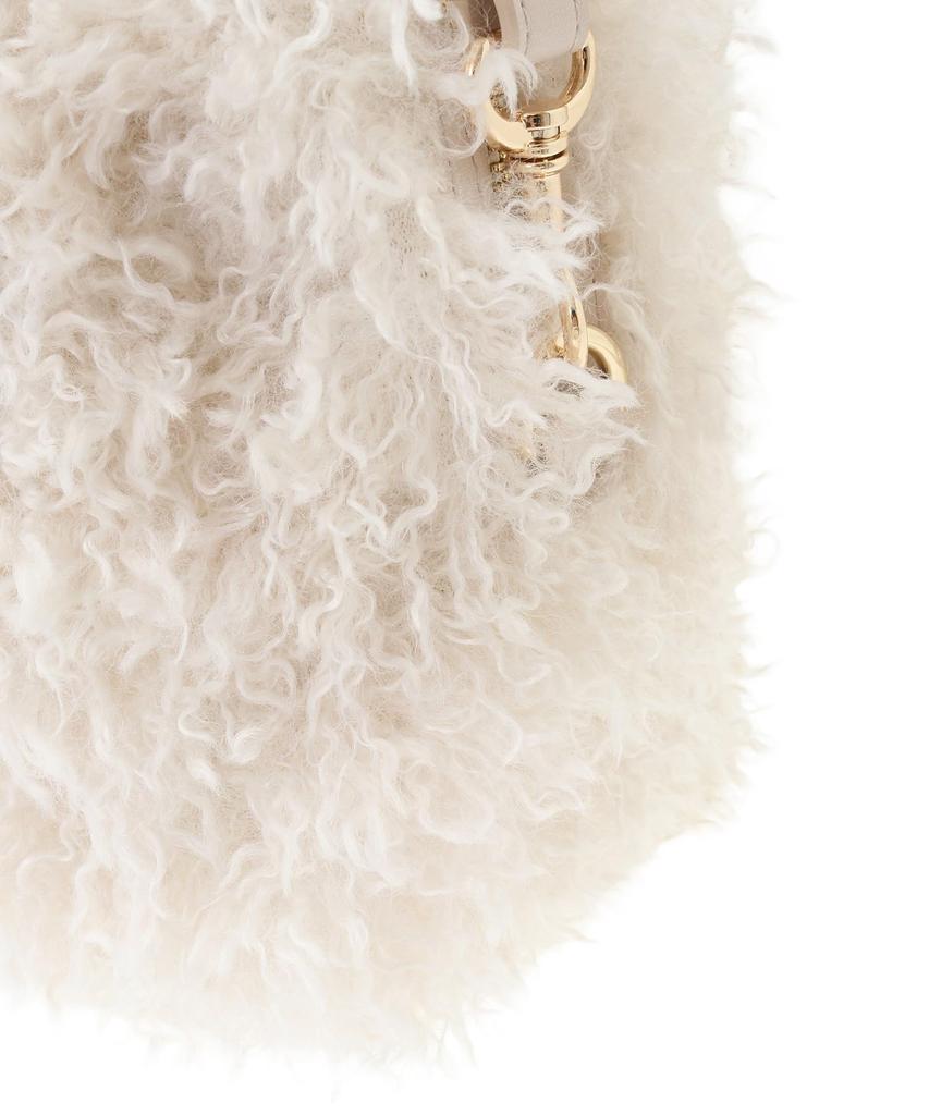 Maison De Fleur Women's Faux Fur Mini Shoulder Bag, Grayish Blue, 8A43F0J8000