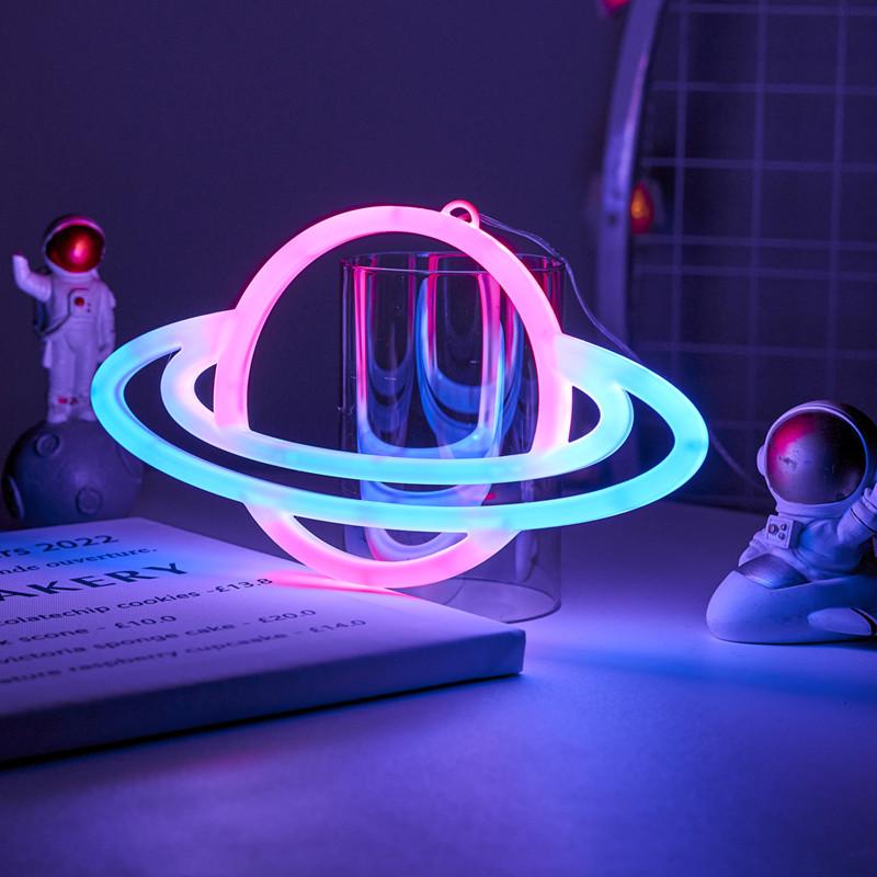 Double-Sided LED Neon Light for Romantic Room Decor