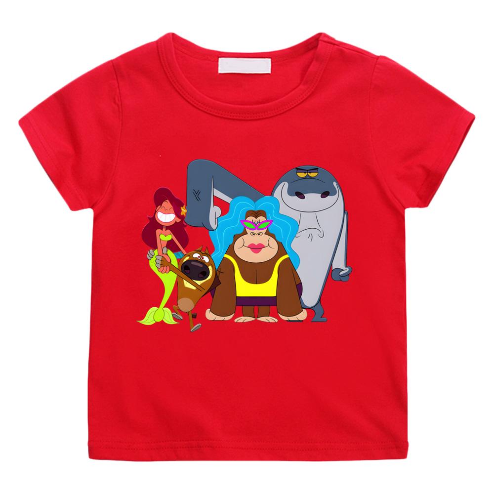 

Zig and Sharko Manga Clothing Tee-shirt Punk Versatile Summer Cartoon Hoodie Sleeve 100%Cotton Camisetas Casual High Quality Anime T-shirt 100 червоний