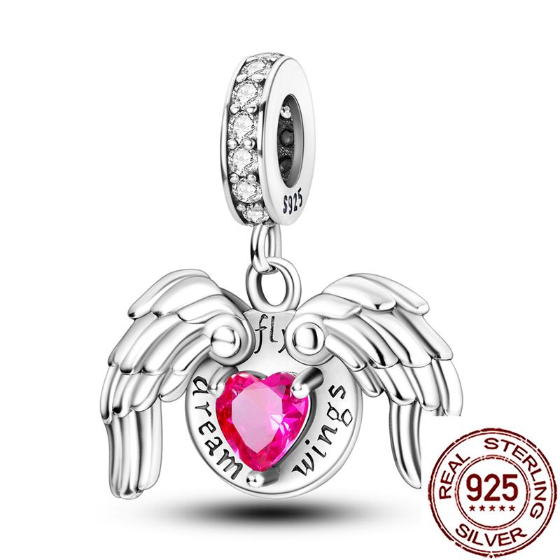 Charms Copper Lucky Horseshoe Clover Dreamcatcher Feather Dangle Beads Fit Bracelet Necklace Women Diy Jewelry