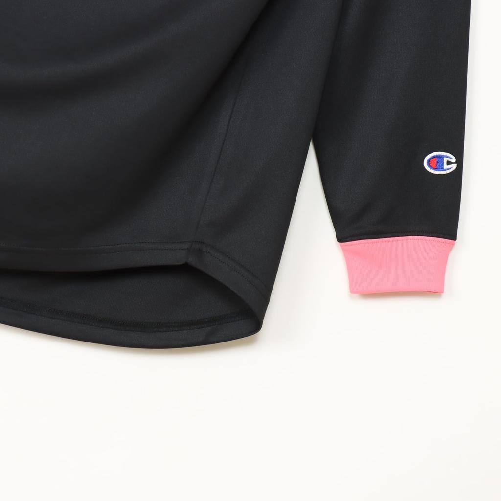 Champion Long Sleeve Crew Quick Graphic Logo Black T-Shirt, Neck, Antibacterial, Deodorizing, Drying, Print, Basketball, CW-AB426, Women's,