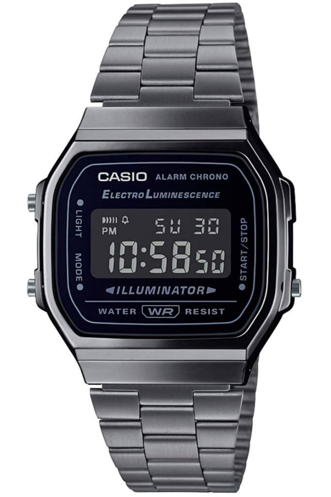 Casio Standard A168WGG-1B Wristwatch for Men, Women, and Kids, Boys and Girls, Digital, Date Display, Black, Overseas Model [Parallel Import]