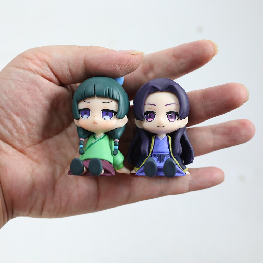 

2 шт./Набор Версия Маомао Цзиньши Мини-фигурка Аниме Кавайи Сидячие Игрушки Настольные Украшения для Автомобиля Модель Подарки на День Рождения для Детей Q Подходит для Детей Развлекательные Забавные