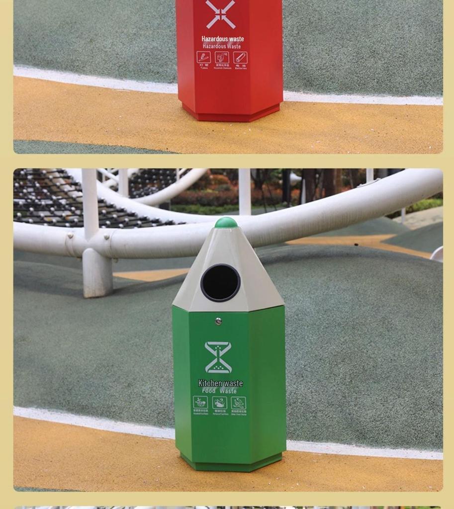 Cartoon Creative Outdoor Kindergarten Playground Trash Bin