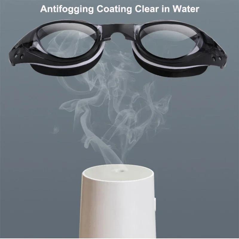 Adult Kids Swimming Glasses Myopia Goggles Glasses with DegreeReplacable Nose Frame and Anti-fog Spray