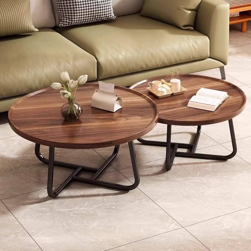 Minimalist Luxury Round Coffee Table – Modern Adjustable Small Tea Table for Living Room