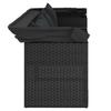 4 Piece Outdoor Sofa Set with Cushions Black Poly Rattan