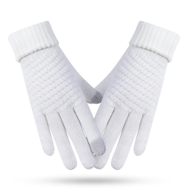 Winter Warm Knitted Gloves Mobile Phone Touch Screen Knitted Gloves Winter Thick Warm Adult Gloves for Men Women