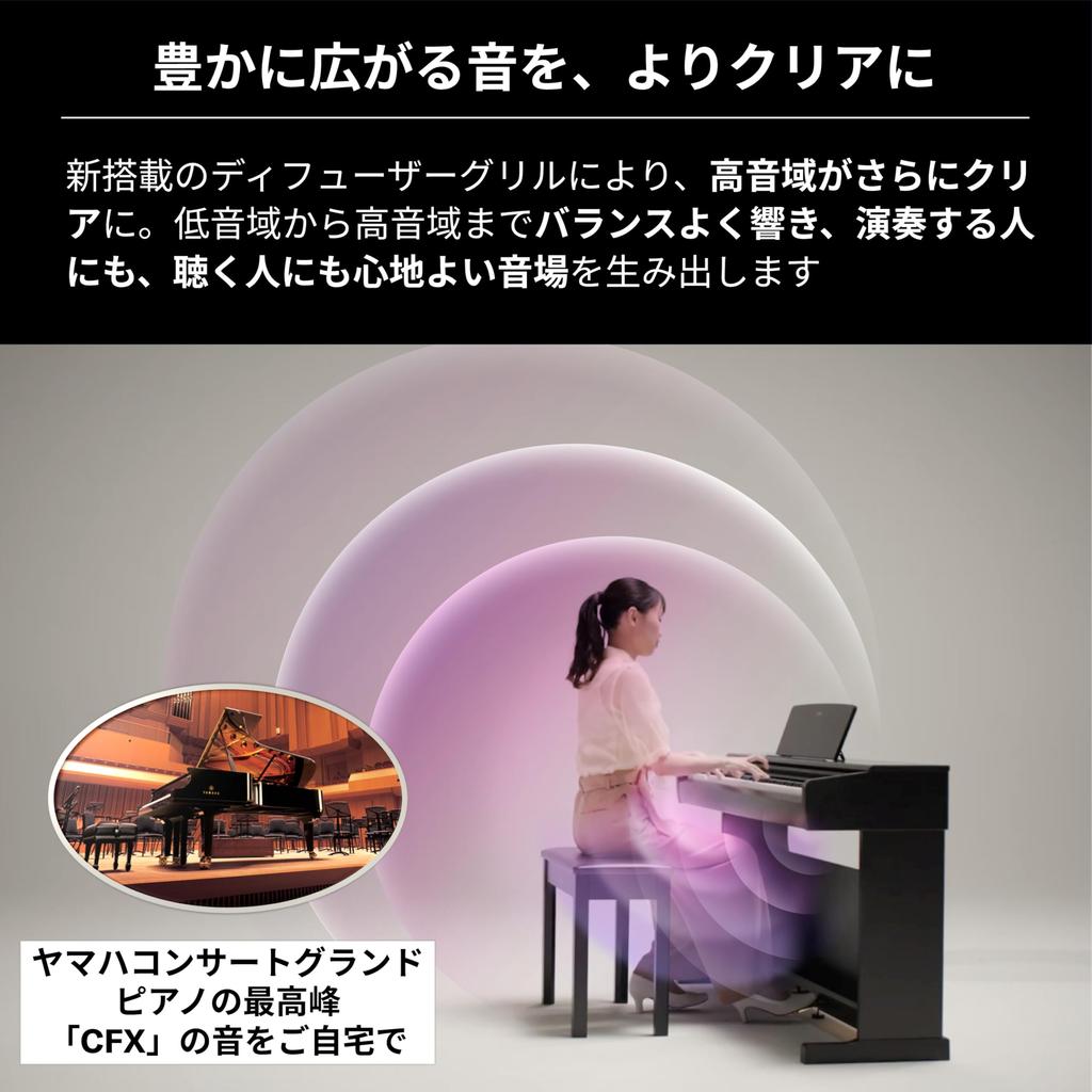 Yamaha ARIUS Digital 88 with Fixed Bench and New Dark Rosewood YDP-146 Piano, Keys, Headphones, Finish.