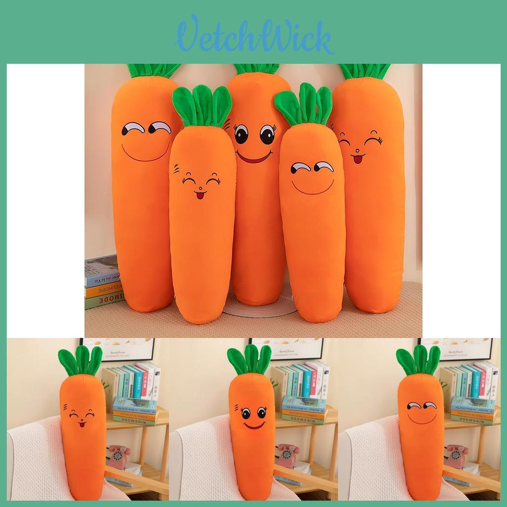 Affascinante Cuscino Peluche Carota Bambola Coccolosa Adorabile Morbido Peluche da Letto