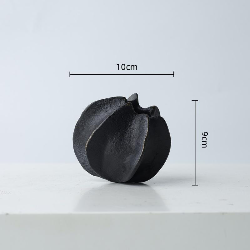 

Metal Vase Geometric Black Star Fruit Vase Flower Arrangement Accessories Cast Iron Flowerpot Home Decoration Accessories