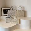 Embroidery Handbag Women's Summer New Fashion Tote Bag Niche Texture Shopping Bag