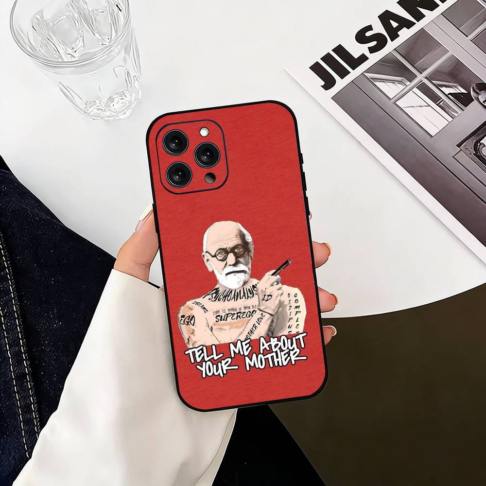 Sigmund Freud Psychoanalysis  Phone Case Silicone Soft For IPhone 17 16 15 14 13 12 11 X XR Plus Pro Max Plus