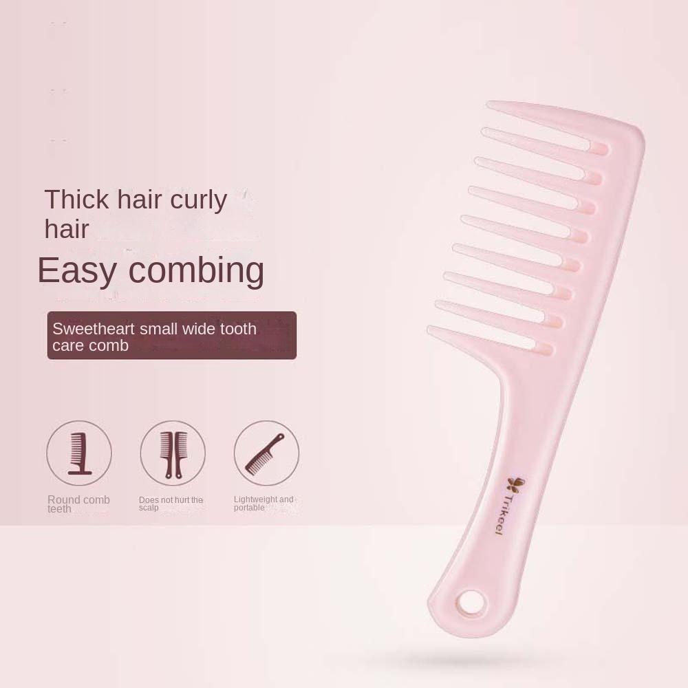 Hairdressing Pink Hair Brush Scalp Massage Fine Tooth Hair Combs Portable Wide Tooth Comb  Girls