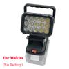 For Makita 18V Li-ion Battery Tool Accessories 11 Beads LED Working Light Lamp Flashlight Torch Spotlight Emergency Tool Light