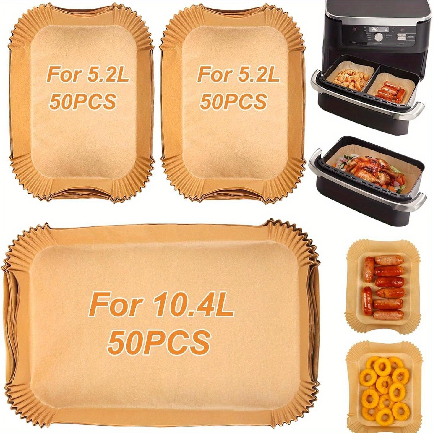 

Прямоугольная бумага для аэрофритюрницы Ninja Foodi 10,4 л 5,2 л с двумя чашами Бумага для выпечки Совместима с несколькими моделями аэрофритюрниц