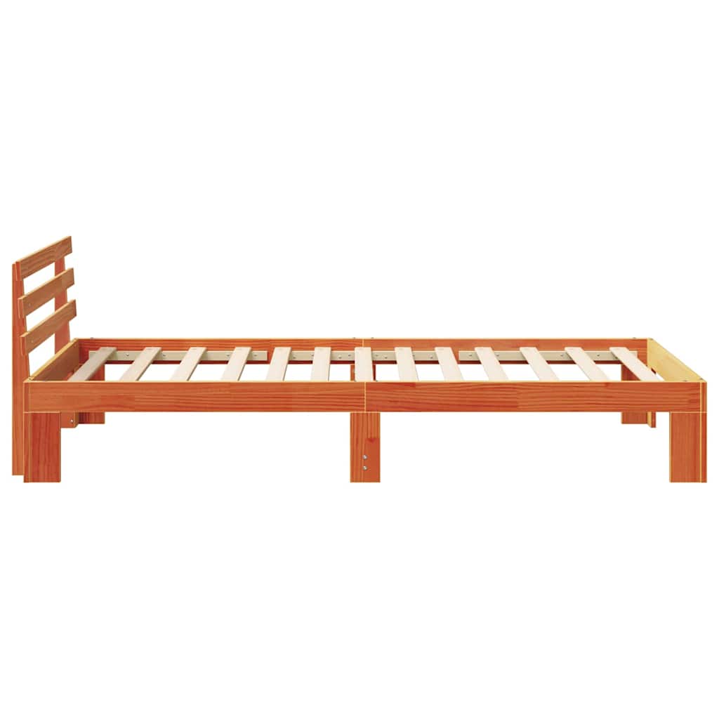 Bed Frame Wax Brown 80 x 200 cm Solid Pine Wood