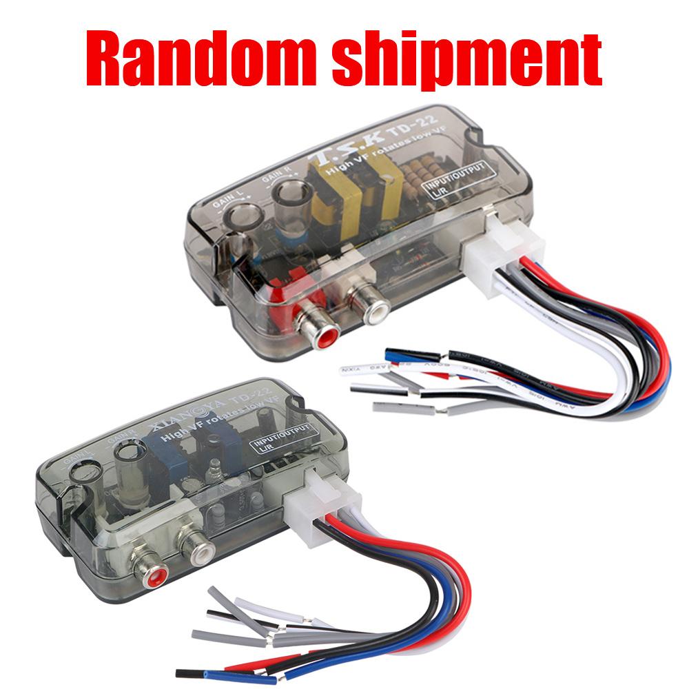 12V Converter Adapter Adjustable Frequency Line Car Subwoofer Stero Radio Converters Auto Car Audio Converter RCA Stereo Radio Accessories 4