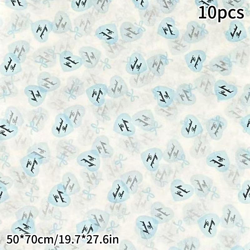 10Pcs Pink Bowknot Sydney Paper Hand-Kneaded Paper Cotton Paper Bouquet Flower Wrapping Paper Small Gift Packaging Paper