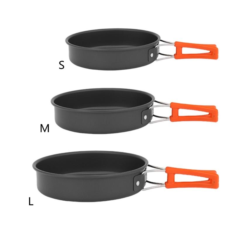 Camping Frying Pan Portable Quick Heating Skillets Foldable Cookware Pot