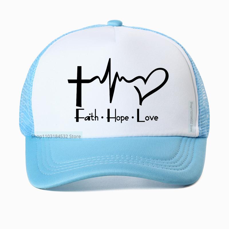Christliches Gebet Jesus Druck Baseballkappe Unisex Damen Sommer Mode Lässig Netz Atmungsaktiv Truckerhut