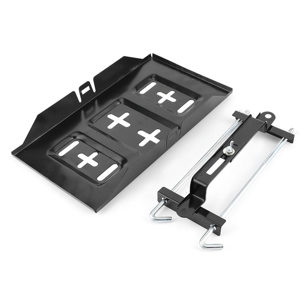 Battery Hold Bracket Battery Tray Bracket Storage Battery Holder Tray Mount Hold Down Clamp Bracket Kit Car Accessory