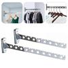 6/8/10 Holes Stainless Steel Clothes Rack Hook Foldable Clothes Hanging Rod Multi-Purpose Clothes Drying Rack for Closet Storage