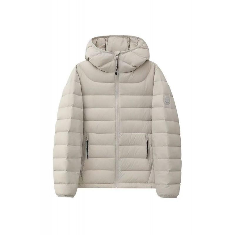 Womens Short Hooded Down Jacket 90% White Duck Lightweight Winter Coat Students Unisex