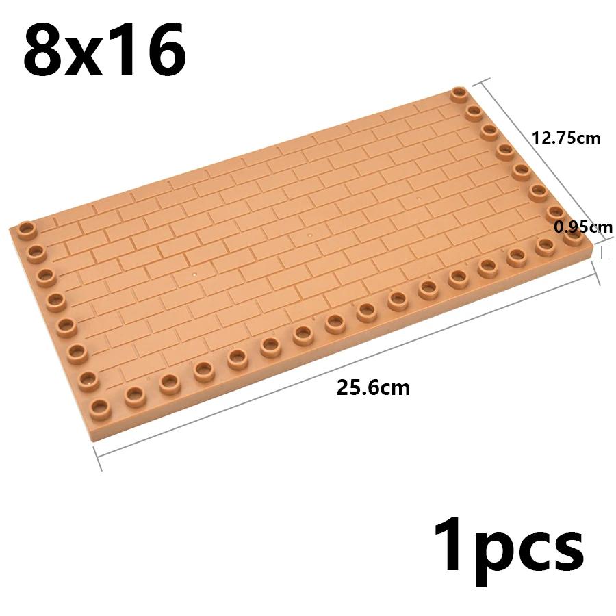 Big Size Building Blocks House Furniture Assemble Wall Fence Roof Door Window Construction Large Bricks Toys Compatible Duploes