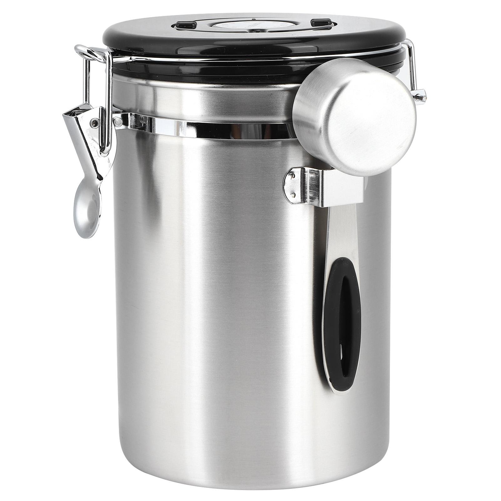 

Герметичная банка из нержавеющей стали для хранения кофейных зерен, чая, сухофруктов 1,8 л