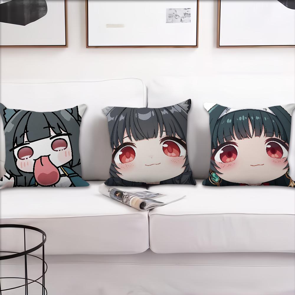 Game ZZZ face Cute Q-version cushion cover Pillow Cover Decoration Room Home Sofa living Office Car Nordic Simplicity