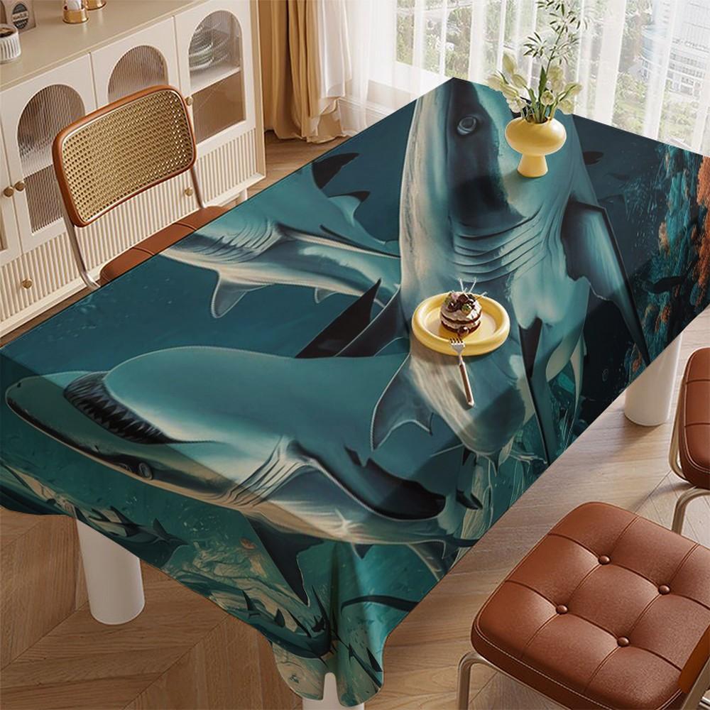 Ozean-Thema Tischdecke, Küchentischdecke für Restaurant, Wohnzimmer, Heimdekoration, Partydekoration