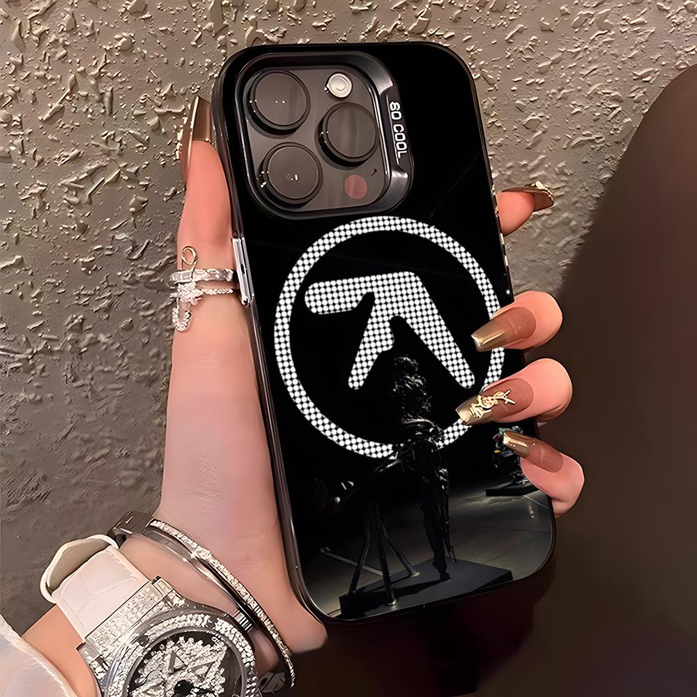 Aphex Twin Symbol Logo Phone Case For IPhone17 Air 16 15 14 Plus 13 12 11 Pro XS Max Silver Black Bumper Case