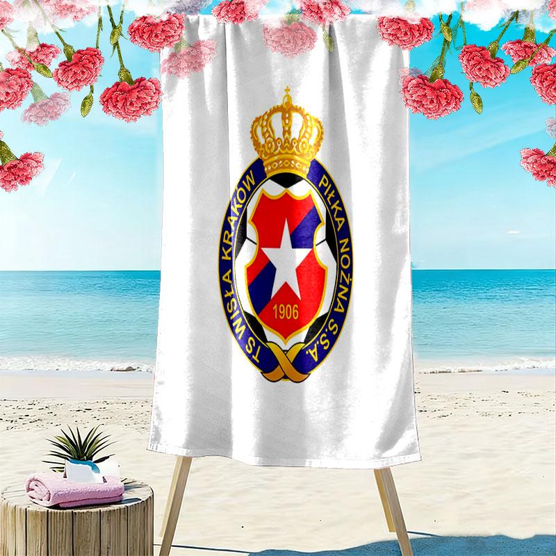 Wisła poster Print Beach Towel, Large Soft Quick Dry Towel for Beach Camping Swimming