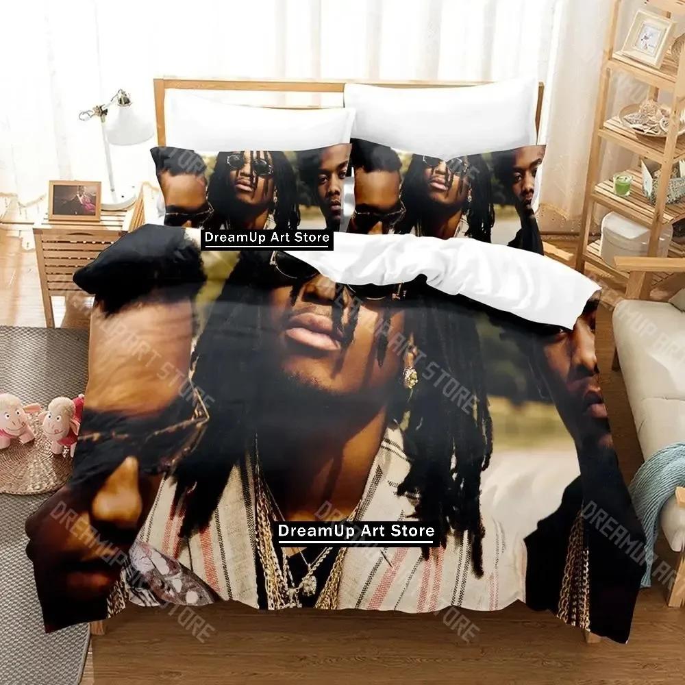 3D Print Music Migos Bedding Set Single Twin Full Queen King Size Bed Set Adult Kid Bedroom Duvetcover Sets Anime