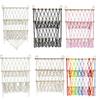Cotton Stuffed Animal Storage Net With Wooden Rods For Nordic Style Room Decor Toys Blankets Soft