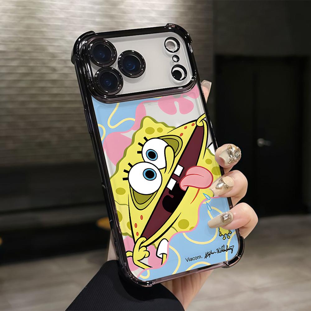 Cute SpongeBobs S-SquarePants Phone Case for Samsung Galaxy S26 S25 S24 S23 S22 S21 S20 FE Ultra Plus 5G Anti-drop Cover