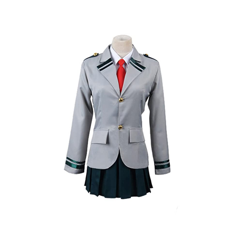 

RinMart Моя геройская академия Очако Момо и Цую Асуи Стиль Форма старшей школы Юэй Косплей костюм Урарака, Яойорозу, Для девочек (Женский XXL)