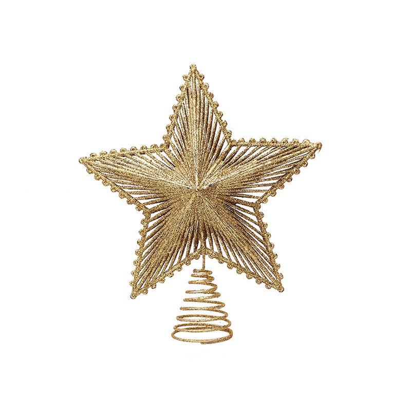 2024 Christmas Tree Topper: 3D Hollow Radiating Five-Pointed Star Decoration
